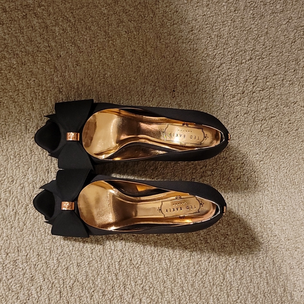 Ted Baker satin peeptoe pumps